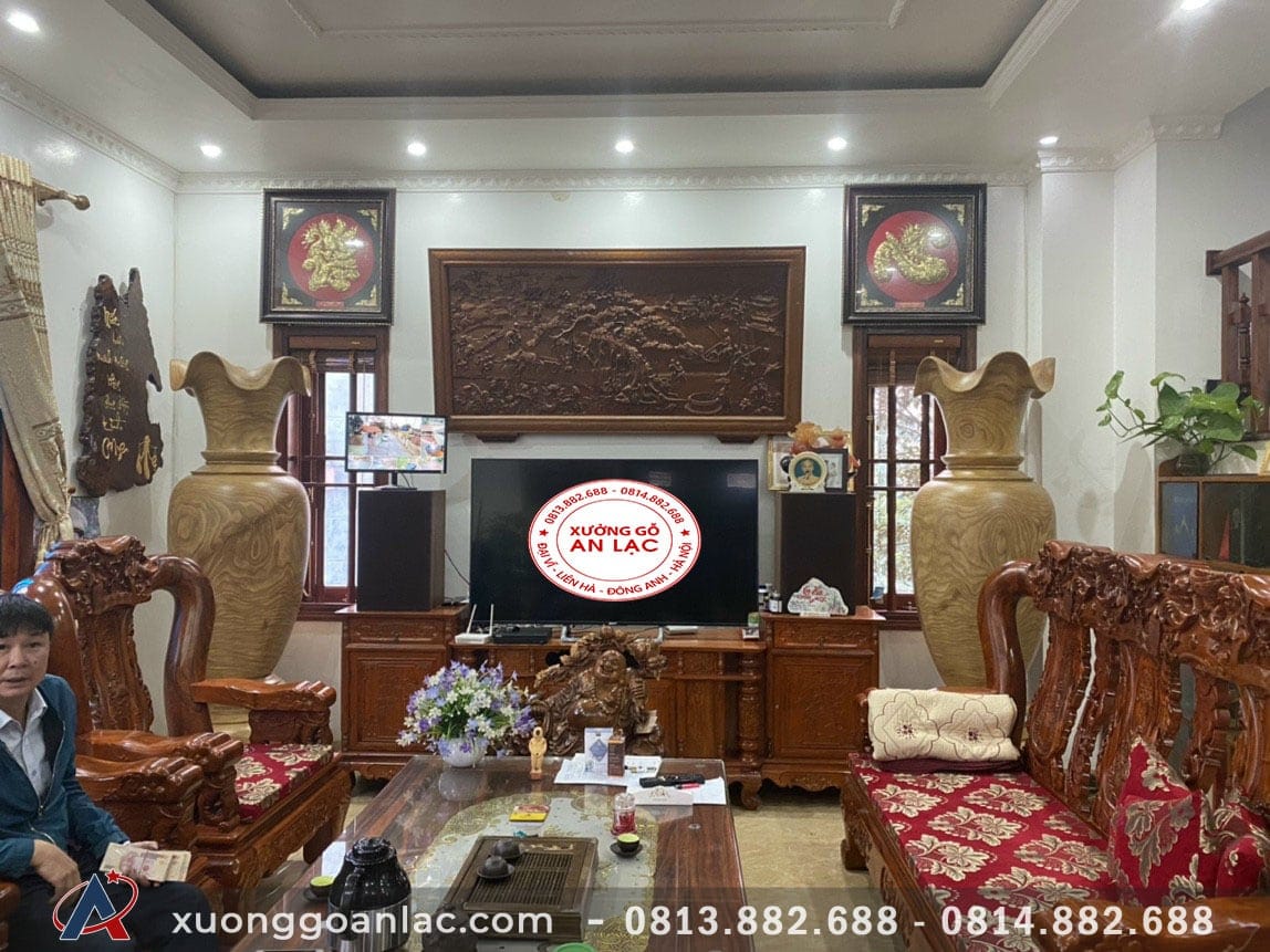 Lục bình gỗ cẩm vàng 1m99 đường kính 60cm (chú Hà - Thái Nguyên) 3 Lục bình ( chú Hà - Thái Nguyên)