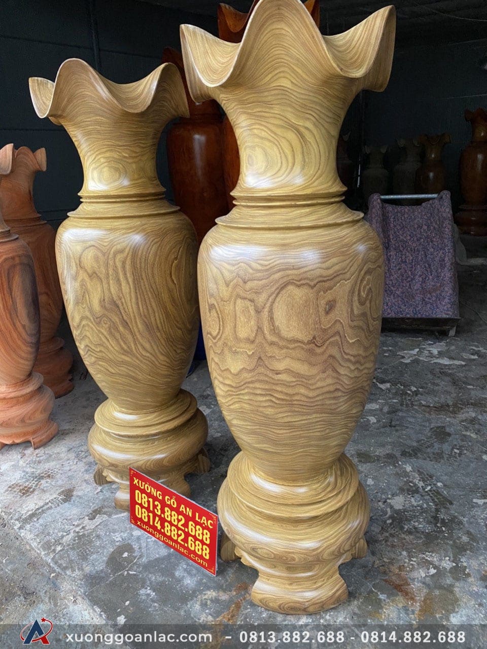 Lục bình gỗ cẩm vàng 1m79 đường kính 56cm (anh Tùng - Ninh Bình) 16 Lục bình (Anh Tùng - Ninh Bình)