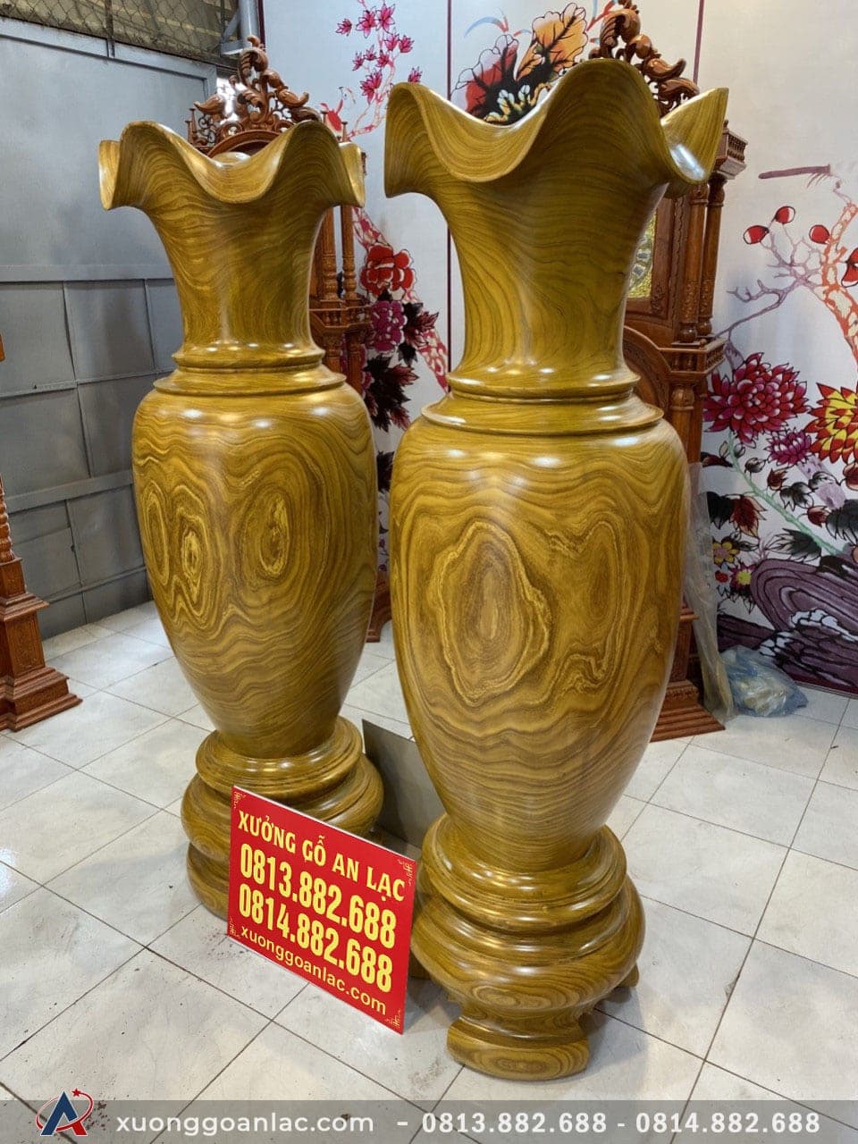 Lục bình gỗ cẩm vàng 1m75 đường kính 57cm (Chú Chiến - Hà Nội) 12 Lục bình (Chú Chiến - Hà Nội)