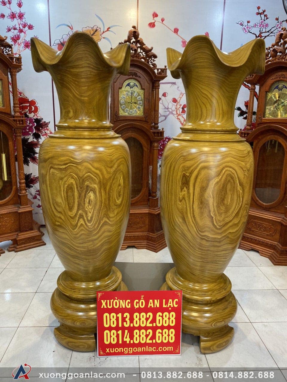 Lục bình gỗ cẩm vàng 1m75 đường kính 57cm (Chú Chiến - Hà Nội) 10 Lục bình (Chú Chiến - Hà Nội)