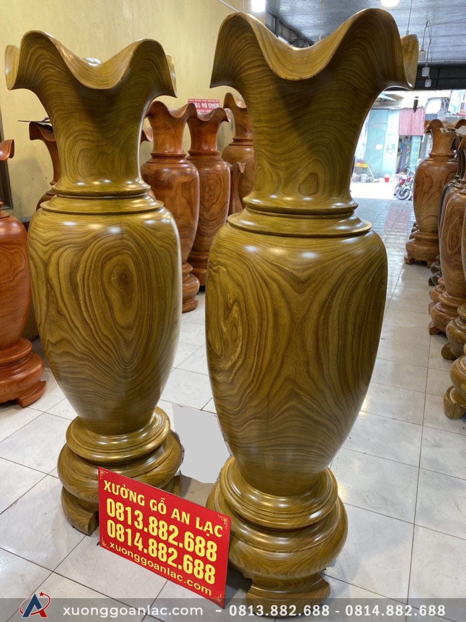Lục bình gỗ cẩm vàng 1m75 đường kính 57cm (Chú Chiến - Hà Nội) 11 (Chú Chiến - Hà Nội)