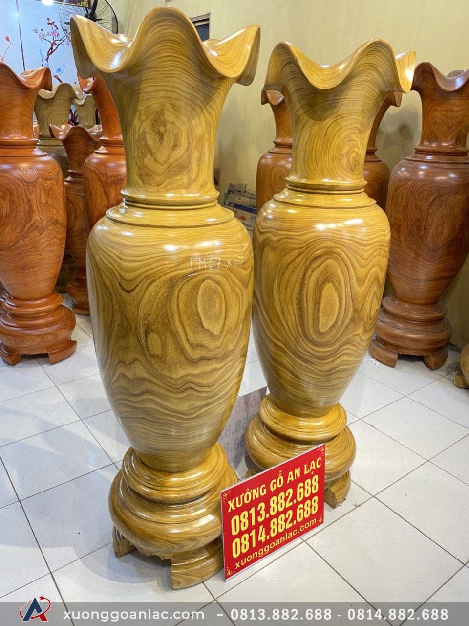 Lục bình gỗ cẩm vàng 1m67 đường kính 50cm (anh Hà - Bắc Ninh) 12 (anh Hà - Bắc Ninh)