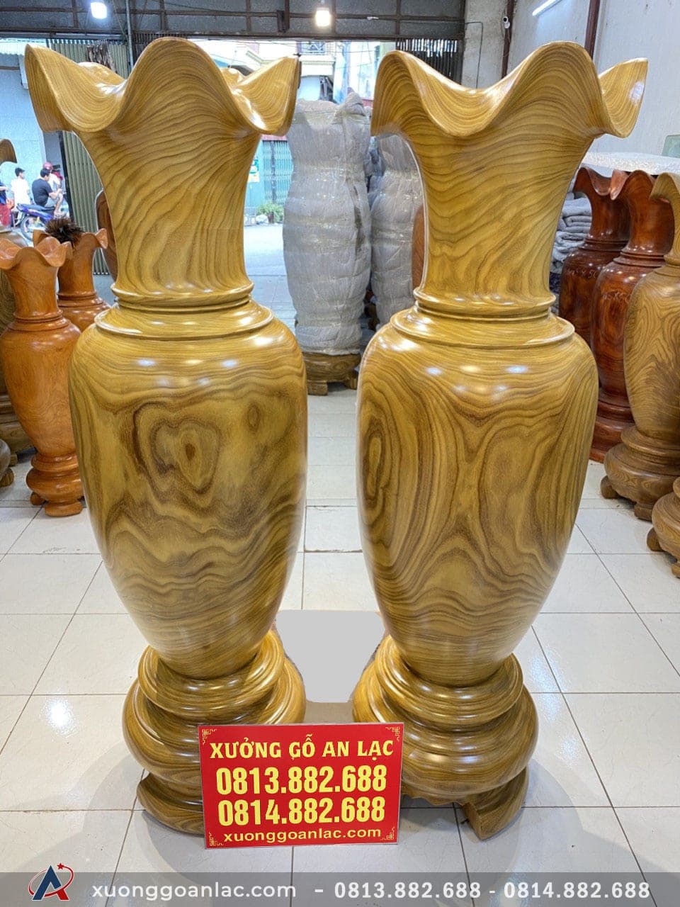 Lục bình gỗ cẩm vàng 1m67 đường kính 50cm (anh Hà - Bắc Ninh) 13 (anh Hà - Bắc Ninh)