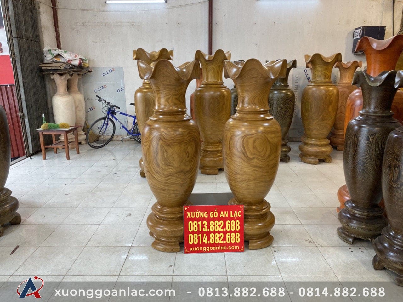 Lục bình gỗ cẩm vàng 1m43 đường kính 40cm (anh Hiếu - Hà Nội) 10 Lục bình gỗ cẩm vàng 1m43 (anh Hiếu - Hà Nội)