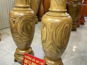 Lục bình gỗ cẩm vàng 1m57 đường kính 47cm (anh Hùng - Thái Bình) 8 Lục bình (anh Hùng - Thái Bình)