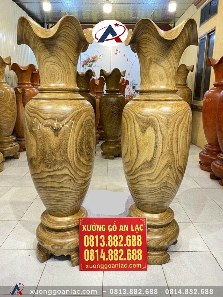 Lục bình gỗ cẩm vàng 1m57 đường kính 47cm (anh Hùng - Thái Bình) 12 Lục bình (anh Hùng - Thái Bình)