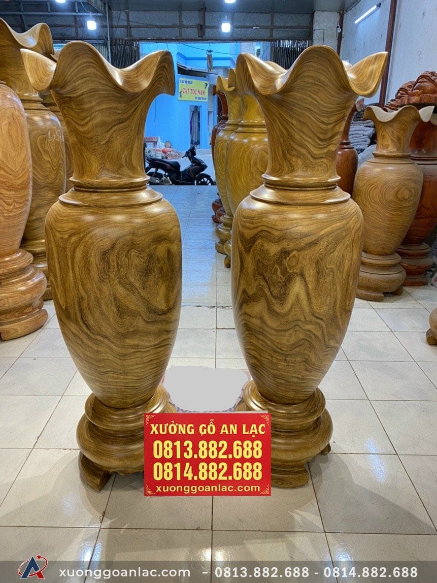 Lục bình gỗ cẩm vàng 1m57 đường kính 47cm (anh Hùng - Thái Bình) 10 Lục bình gỗ cẩm vàng 1m57 (anh Hùng - Thái Bình)