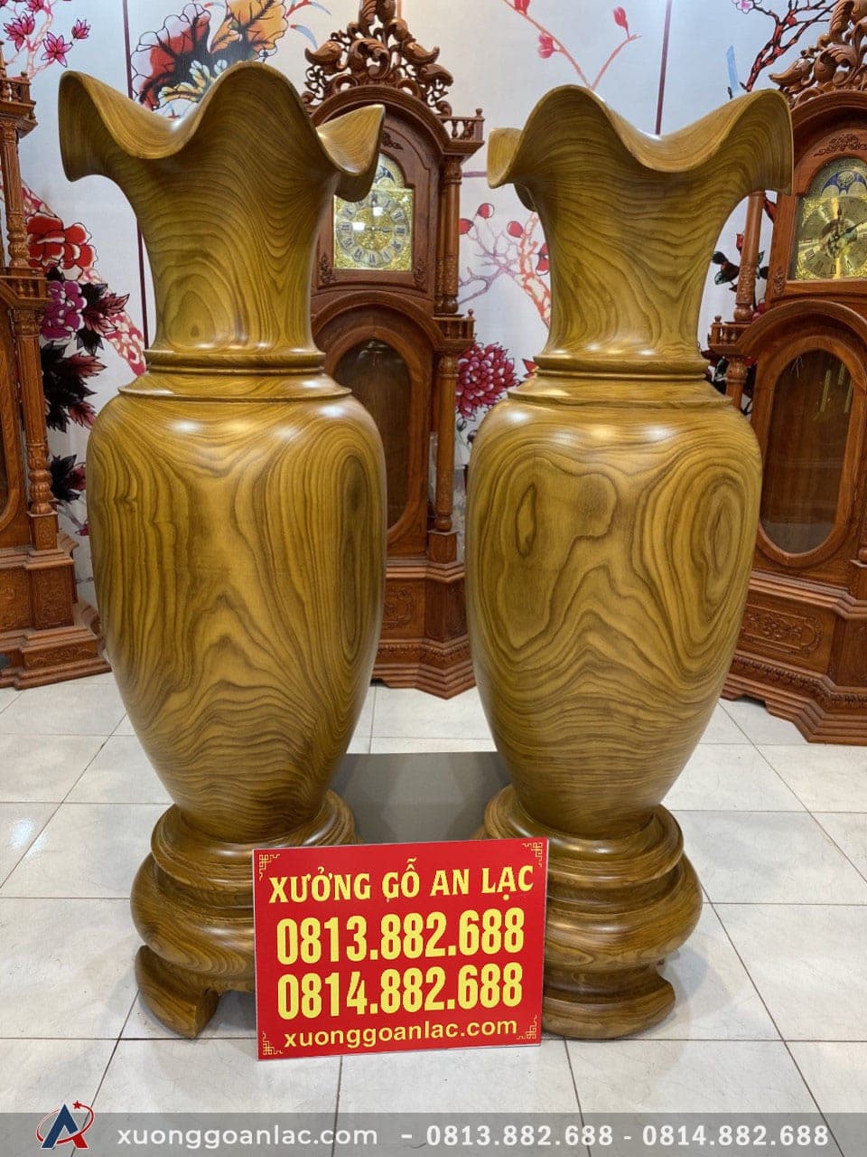 Lục bình gỗ cẩm vàng 1m48 đường kính 40cm (anh Tuyển - Hà Nội) 13 (anh Tuyển - Hà Nội)