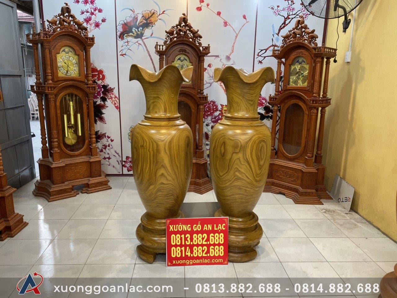 Lục bình gỗ cẩm vàng 1m48 đường kính 40cm (anh Tuyển - Hà Nội) 12 Lục bình (anh Tuyển - Hà Nội)