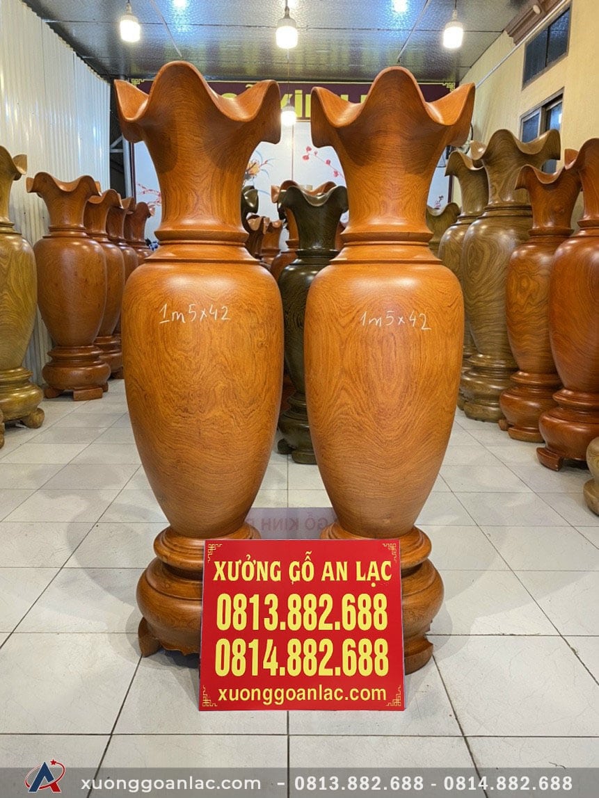 Lục bình gỗ hương đỏ 1m50 đường kính 42cm (anh Tuấn - Hà Nội) 8 Lục bình (anh Tuấn - Hà Nội)