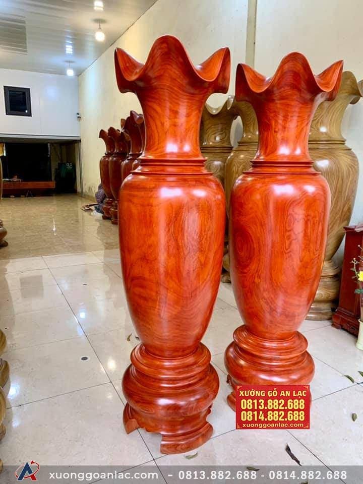 Lục bình gỗ hương đỏ 1m60 đường kính 45cm ( anh Hòa - Thái Nguyên) 9 Lục bình 1m60( anh Hòa - Thái Nguyên)