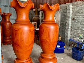 Lục bình gỗ hương đỏ 1m7 đường kính 52cm (anh Hùng - Hưng Yên) 5 Lục bình 1m7(anh Hùng - Hưng Yên)