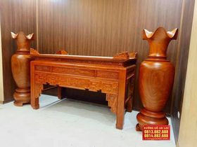 Cặp lục bình gỗ hương đỏ 1m80 đường kính 58cm (anh Tùng - Hà Nội) 5 Lục bình 1m8 ( anh Tùng - Hà Nội) (1)