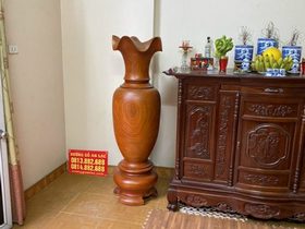 Lục bình gỗ hương đỏ 1m75 đường kính 56cm (anh Quang Anh - Hòa Bình) 5 (Quang Anh - Hòa Bình)