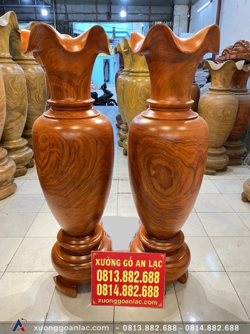 Đôi Lục bình gỗ hương đỏ 1m57 đường kính 47cm (anh Hoàng - Thái Bình) 10 Đôi Lục bình gỗ hương đỏ 1m57(anh Hoàng - Thái Bình)