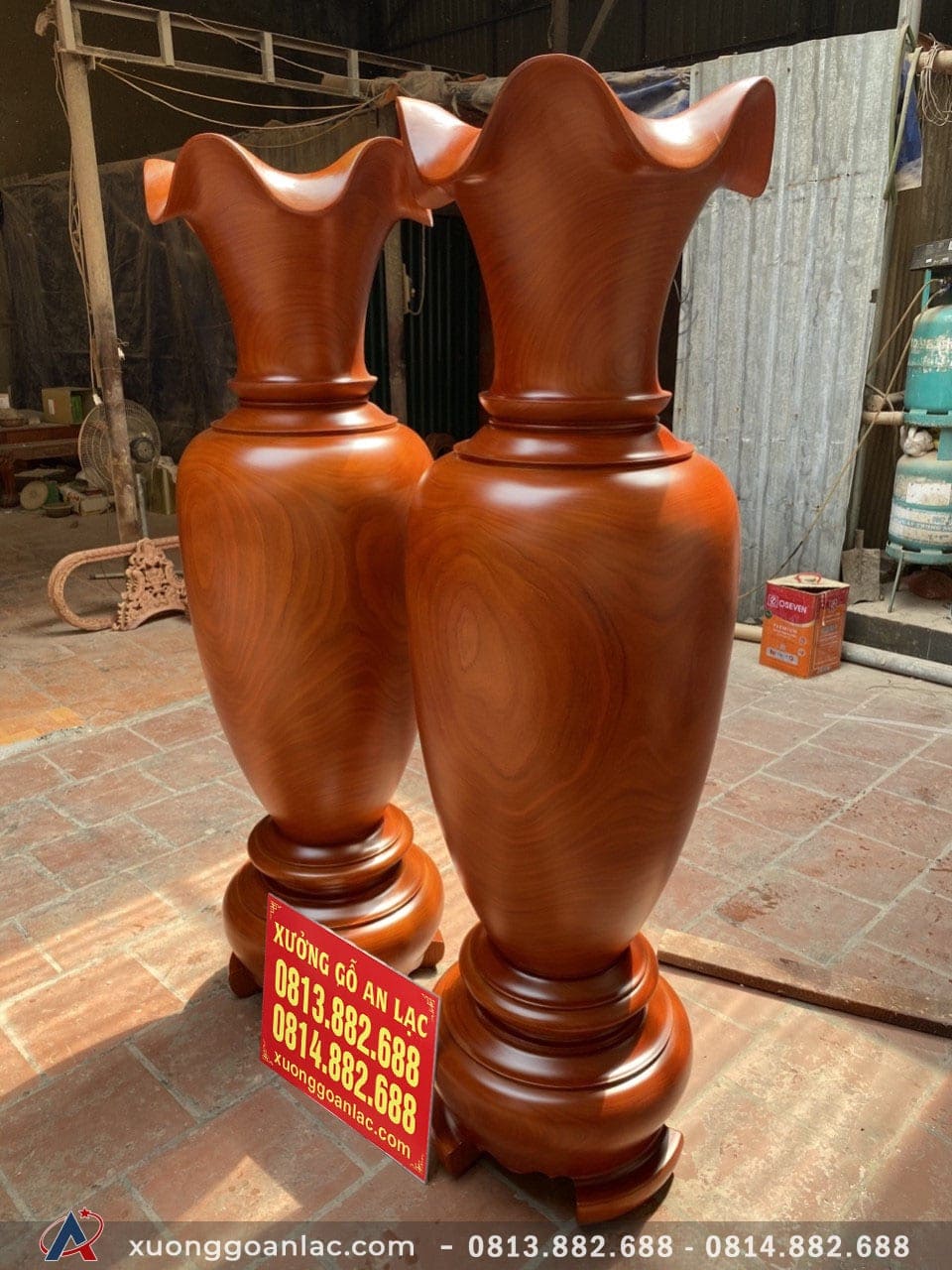 Lục bình gỗ hương đỏ 1m72 đường kính 52cm (anh Quảng - Hà Nội) 12 Lục bình (anh Quảng - Hà Nội)