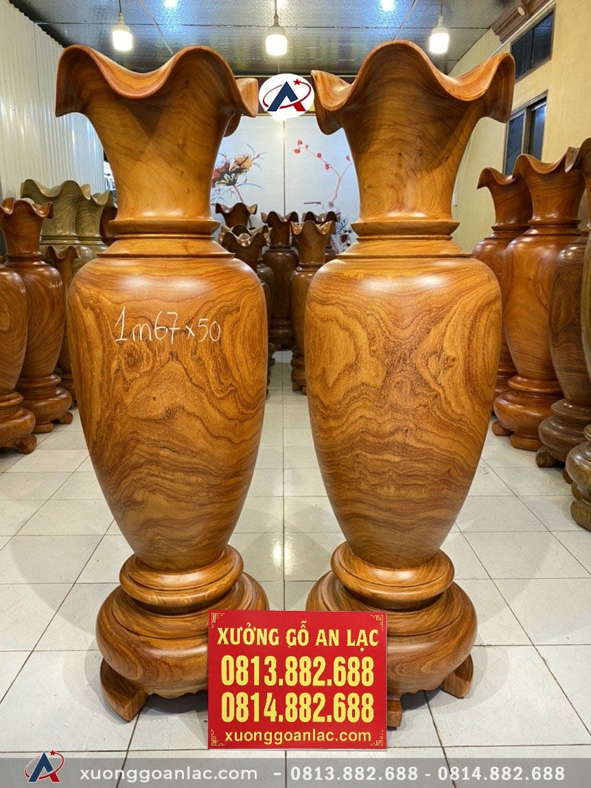 Lục bình gỗ hương đỏ 1m67 đường kính 50cm (anh Trọng - Hà Nội) 2 (anh Trọng - Hà Nội)