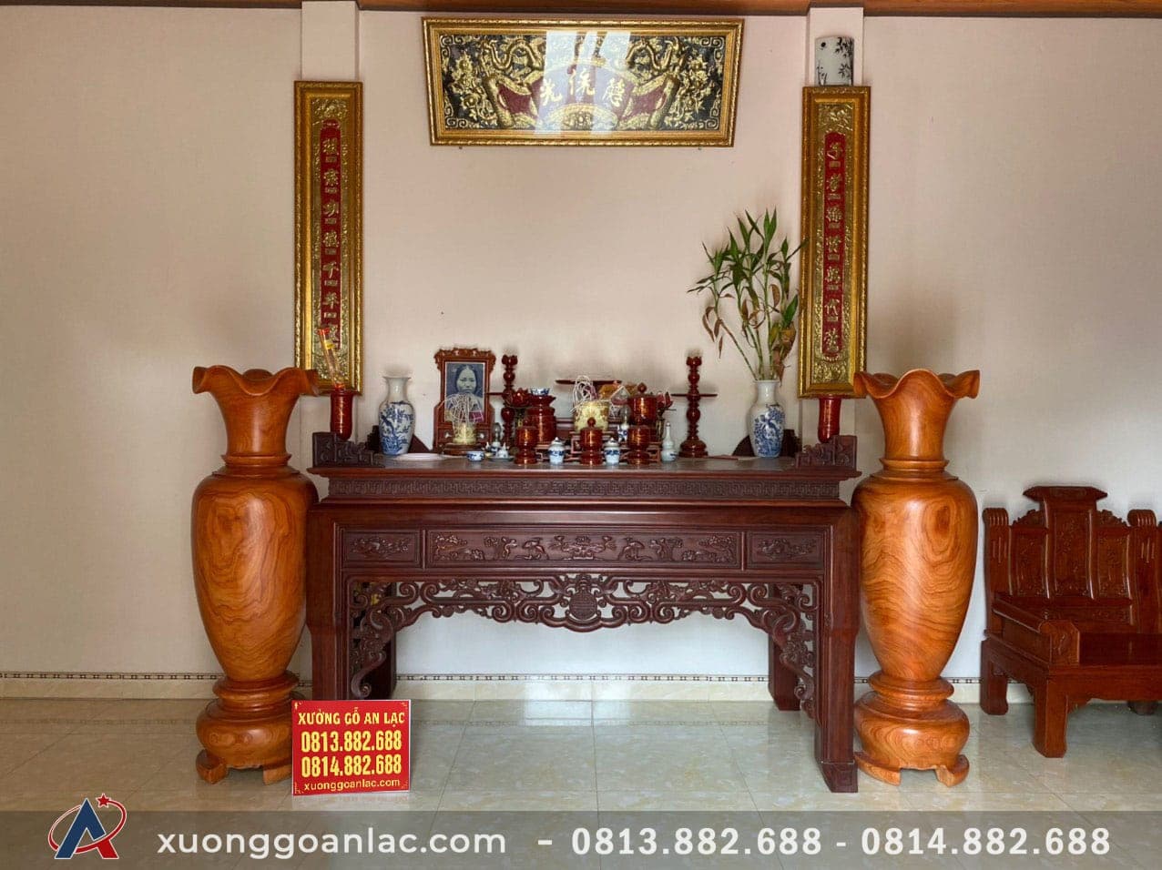 Lục bình gỗ hương đỏ 1m78 đường kính 58cm (chú Kha- Hà nội) 8 Lục bình (chú Kha- Hà nội)