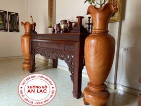 Lục bình gỗ hương đỏ 1m78 đường kính 58cm (chú Kha- Hà nội) 5 Lục bình (chú Kha- Hà nội)