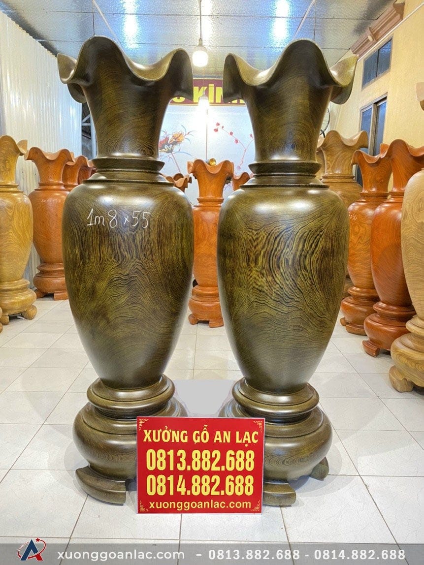 Lục bình gỗ mun đuôi công 1m80 đường kính 55cm (chú Nam - Thái Nguyên) 10 Lục bình 1m80 (chú Nam - Thái Nguyên)