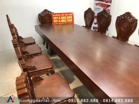 Bộ bàn ăn nguyên khối 12 ghế louis gỗ gõ đỏ siêu Vip (Anh Quyết, Sông Công -Thái Nguyên) 19 ban an nguyen khoi 12 ghe go do anh quyet song cong thai nguyen 11 scaled