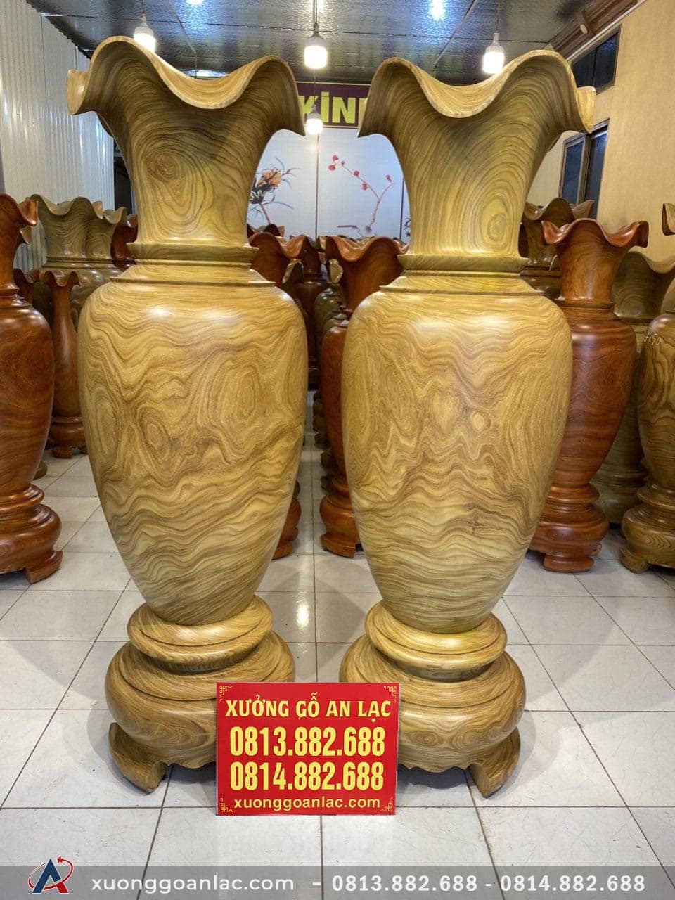 Lục bình gỗ cẩm vàng 1m88 đường kính 61cm (anh Khang - Hà Nội) 10 Lục bình gỗ cẩm vàng 1m88 (anh Khang - Hà Nội)