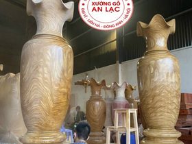 Lục bình gỗ cẩm vàng cao 2m40 đường kính 75cm cực vip (chú Vương - Hà Nội) 9 (chú Vương - Hà Nội)