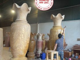 Lục bình gỗ cẩm vàng cao 2m40 đường kính 75cm cực vip (chú Vương - Hà Nội) 7 lục bình 2m40 (chú Vương - Hà Nội)