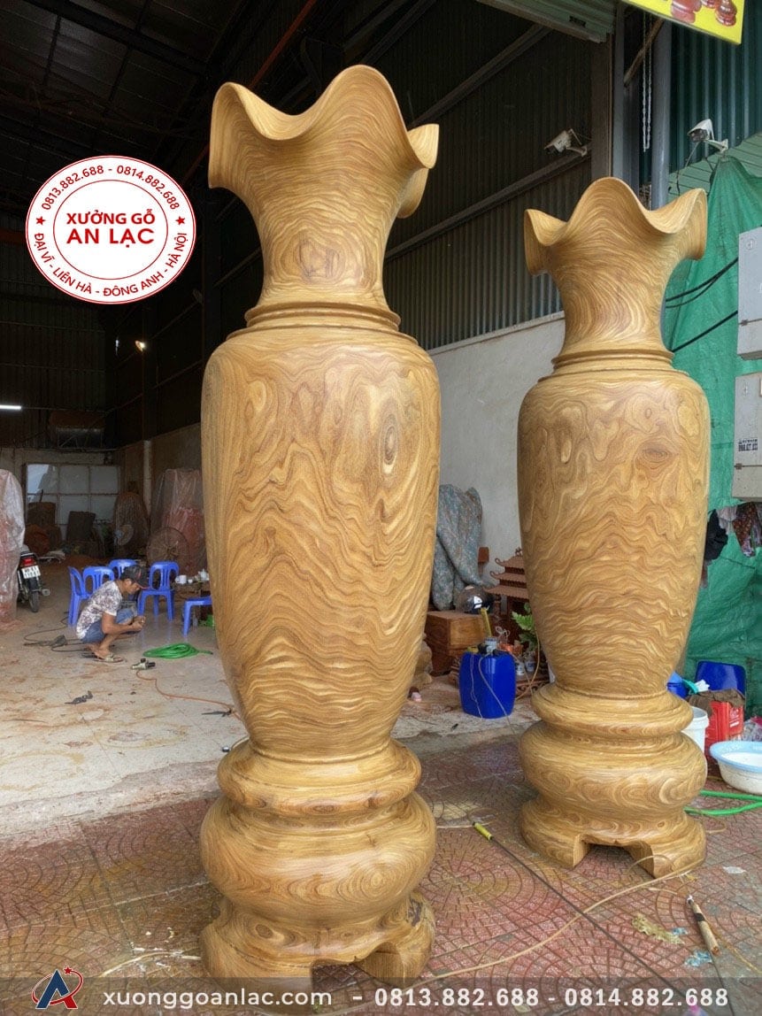 Lục bình gỗ cẩm vàng cao 2m40 đường kính 75cm cực vip (chú Vương - Hà Nội) 12 lục bình 2m40 (chú Vương - Hà Nội)