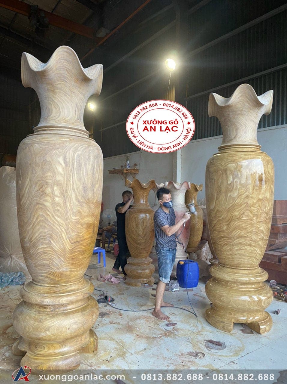 Lục bình gỗ cẩm vàng cao 2m40 đường kính 75cm cực vip (chú Vương - Hà Nội) 13 lục bình 2m40 (chú Vương - Hà Nội)