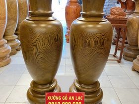 Lục bình gỗ mun đuôi công 1m57 đường kính 48cm (anh Điệp - Hà Nội) 8 lục bình 1m57 (anh Diệp - Hà Nội)