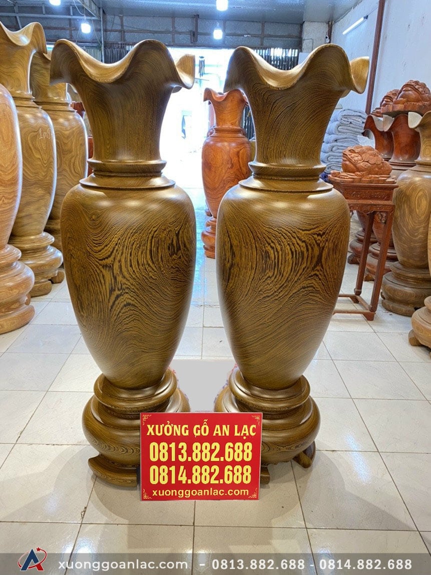 Lục bình gỗ mun đuôi công 1m57 đường kính 48cm (anh Điệp - Hà Nội) 15 lục bình 1m57 (anh Điệp - Hà Nội)