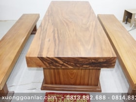 Bộ bàn ghế K3 gỗ hương xám hàng nguyên khối siêu vip (Anh Nam,Thái Bình) 8 mặt bàn k3 vân cực đẹp