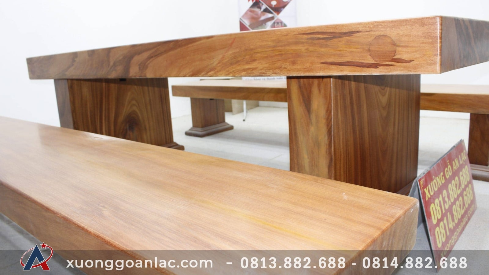 Bộ bàn ghế K3 gỗ hương xám hàng nguyên khối siêu vip (Anh Nam,Thái Bình) 14 bàn ghế ăn nguyên khối siêu dày