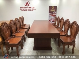 2 bộ bàn ăn gỗ gõ đỏ nguyên khối siêu vip (Anh Trưởng, Đồng Nai) 15 bộ bàn ăn màu gỗ óc chó