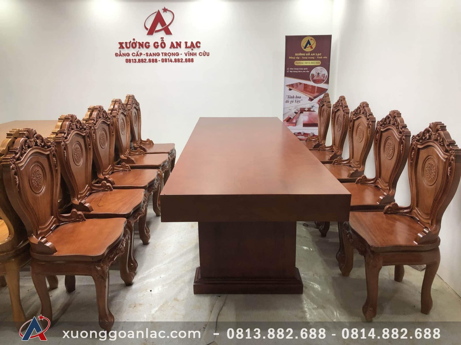 2 bộ bàn ăn gỗ gõ đỏ nguyên khối siêu vip (Anh Trưởng, Đồng Nai) 2 bộ bàn ăn màu gỗ óc chó