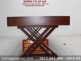 Mẫu bàn ăn nguyên khối gỗ gõ đỏ cao cấp (Anh Tuân, Hòa Bình) 6 ban an rong 104cm dai 250cm day 15x5 gia 40tr 12 scaled