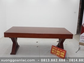 Mẫu bàn ăn nguyên khối gỗ gõ đỏ cao cấp (Anh Tuân, Hòa Bình) 7 ban an rong 104cm dai 250cm day 15x5 gia 40tr 7 scaled