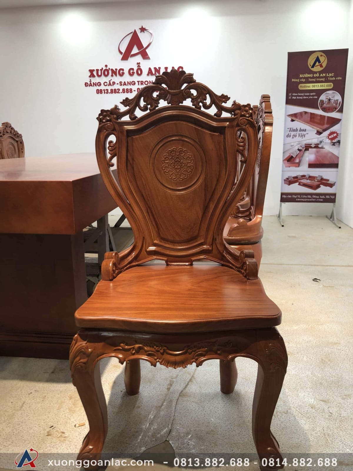 2 bộ bàn ăn gỗ gõ đỏ nguyên khối siêu vip (Anh Trưởng, Đồng Nai) 32 Mẫu ghế hoàng gia