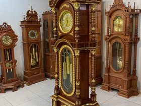 Đồng Hồ Tứ Trụ dát vàng Gỗ Hương Đá 2m30 (anh Văn - TP. Vinh) 10 Đồng hồ gỗ hương đá mạ vàng vip