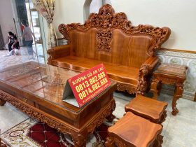 Bàn ghế Hoàng Gia gỗ gõ đỏ