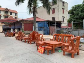 Bộ bàn ghế Minh Quốc Triện 6 món gỗ hương