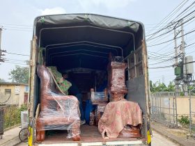 Bo ban ghe Minh Quoc dao tay 12cm chan 14cm go huong da Chu Han Quang Ninh 1