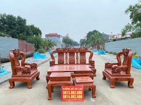 bàn ghê minh quốc voi gỗ gõ đỏ cao cấp