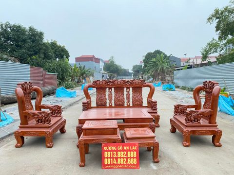 bàn ghê minh quốc voi gỗ gõ đỏ cao cấp