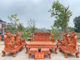 bàn ghế minh quốc 10 món gỗ hương đá