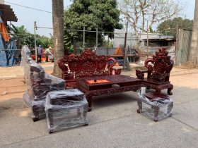 bàn ghế rồng đỉnh 6 món