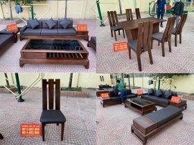 Combo nội thất gỗ óc chó