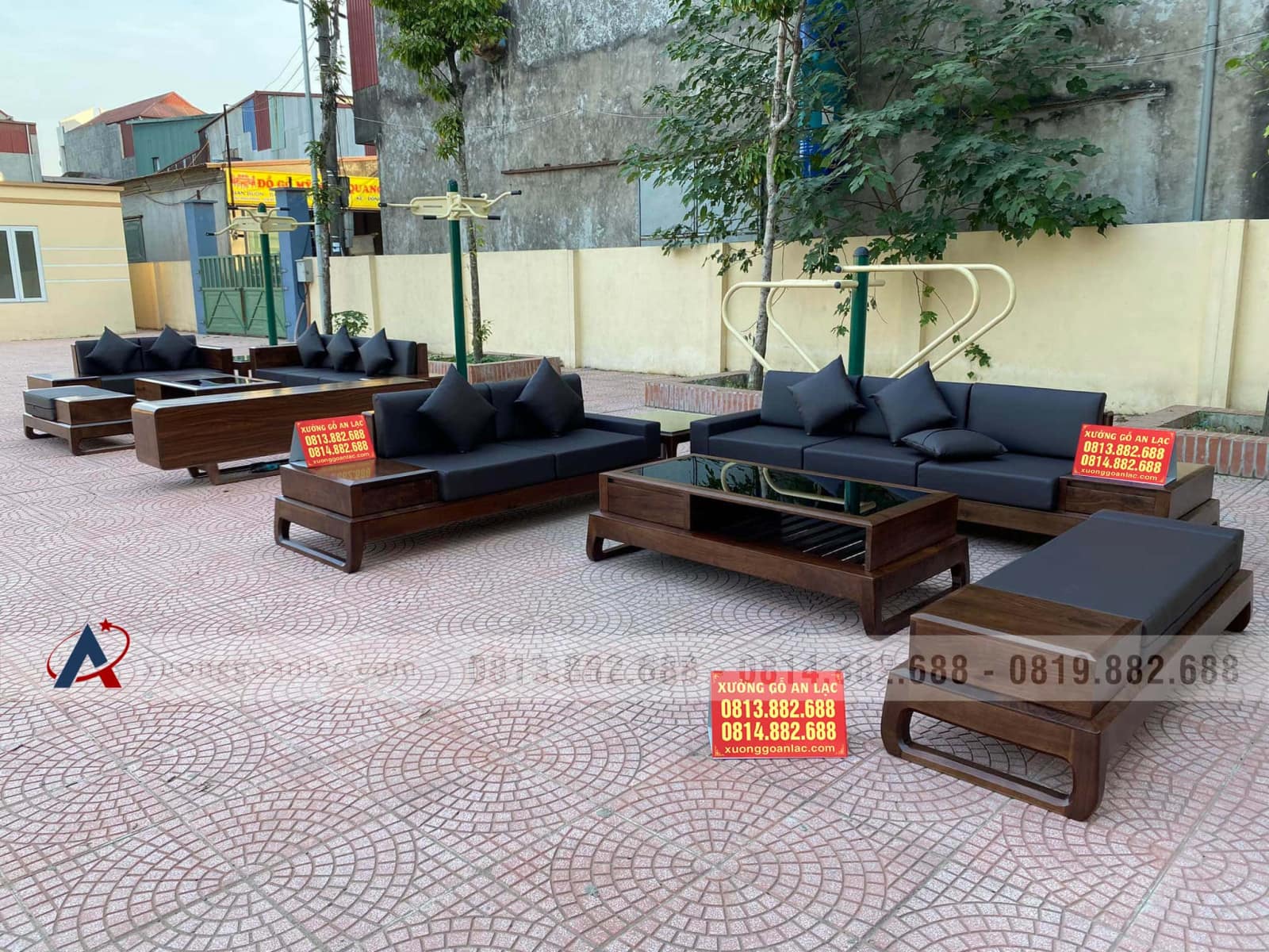 Combo nội thất gỗ óc chó cho gia đình anh Tứ ở Nghệ An 45 sofa gỗ óc chó cao cấp