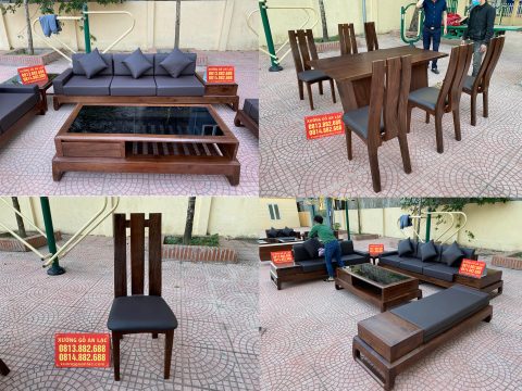 Combo nội thất gỗ óc chó
